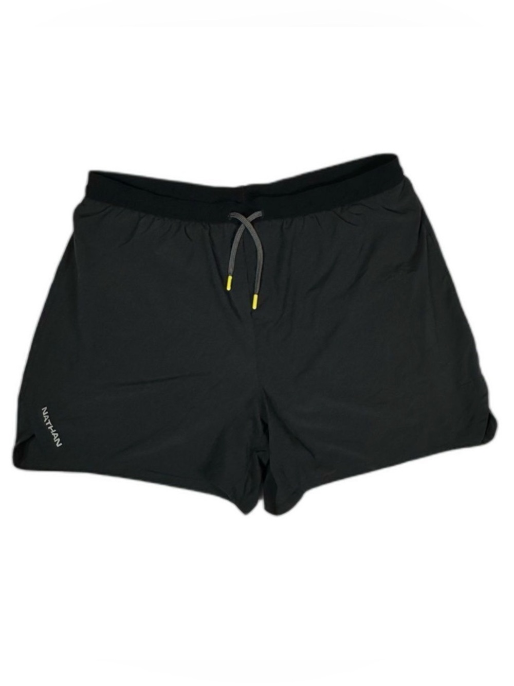 Nathan Mens 2XL Essential Shorts Black Built-In Liner Pockets 5” inseam